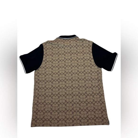 Coach Signature Khaki Black Short Sleeve Tee Shirt Size XLL Limited Edition. - Picture 8 of 15
